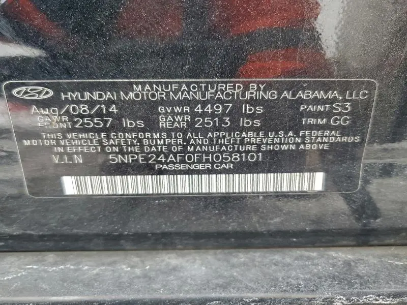 2015 HYUNDAI SONATA SE  