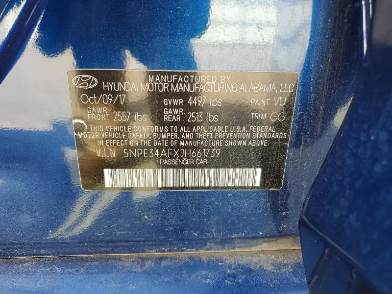 2018 HYUNDAI SONATA LIMITED  