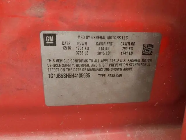 2017 CHEVROLET SONIC LS  