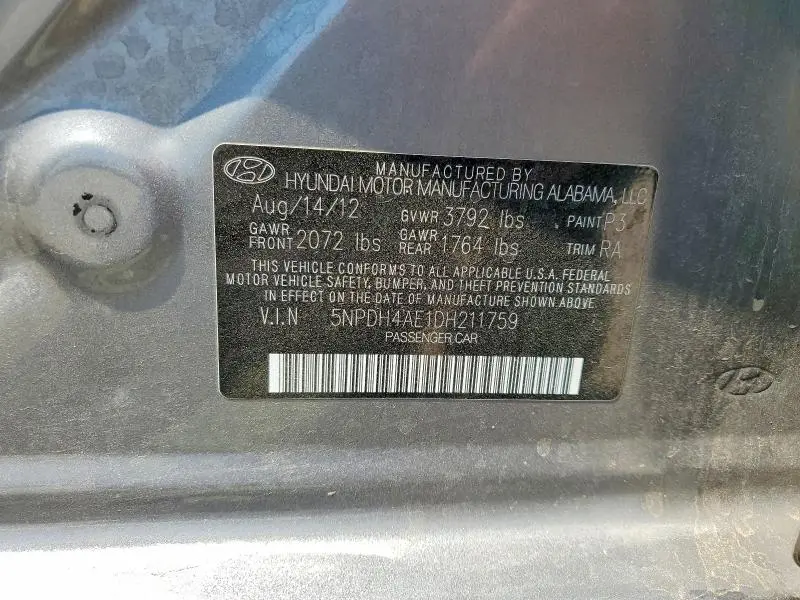 2013 HYUNDAI ELANTRA GLS  
