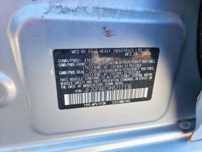 2017 SUBARU CROSSTREK LIMITED  