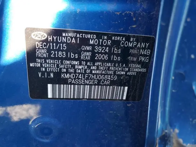 2017 HYUNDAI ELANTRA SE