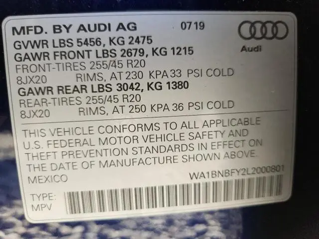 2020 AUDI Q5 PREMIUM PLUS  