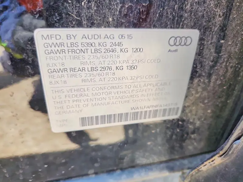 2015 AUDI Q5 PREMIUM PLUS  