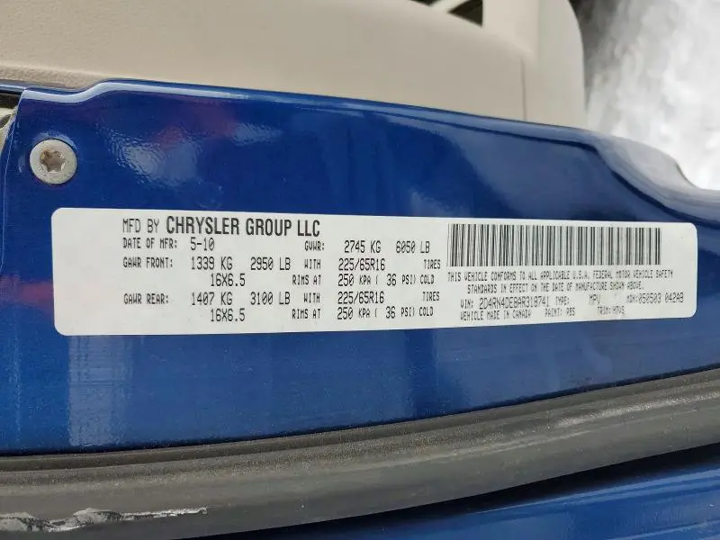 2010 DODGE GRAND CARAVAN SE  