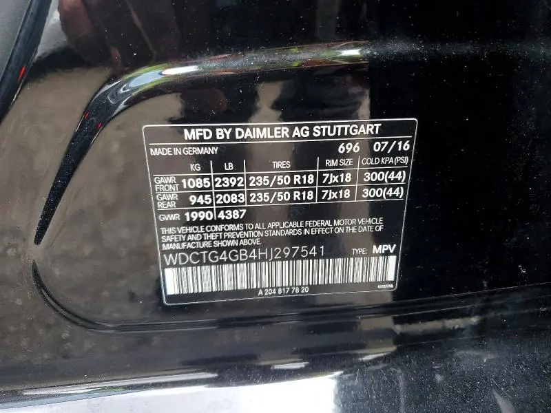 2017 MERCEDES-BENZ GLA 250 4MATIC  