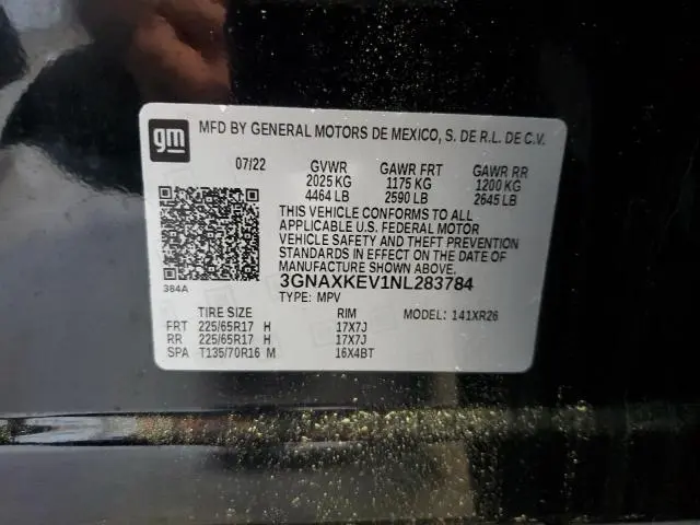 2022 CHEVROLET EQUINOX LT  