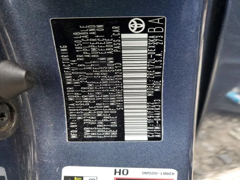 2014 TOYOTA COROLLA S PLUS  