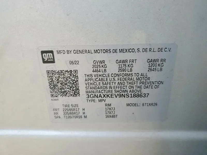 2022 CHEVROLET EQUINOX LT  