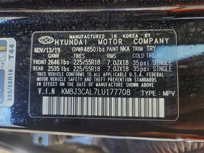 2020 HYUNDAI TUCSON LIMITED  