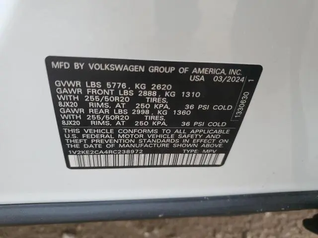 2024 VOLKSWAGEN ATLAS CROSS SPORT SE  