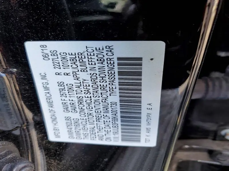 2019 ACURA TLX TECHNOLOGY  