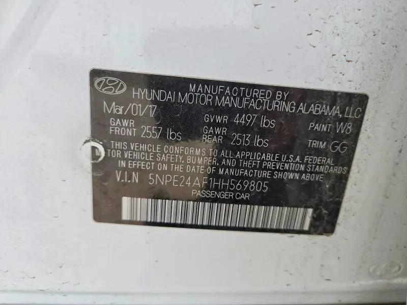 2017 HYUNDAI SONATA BASE  