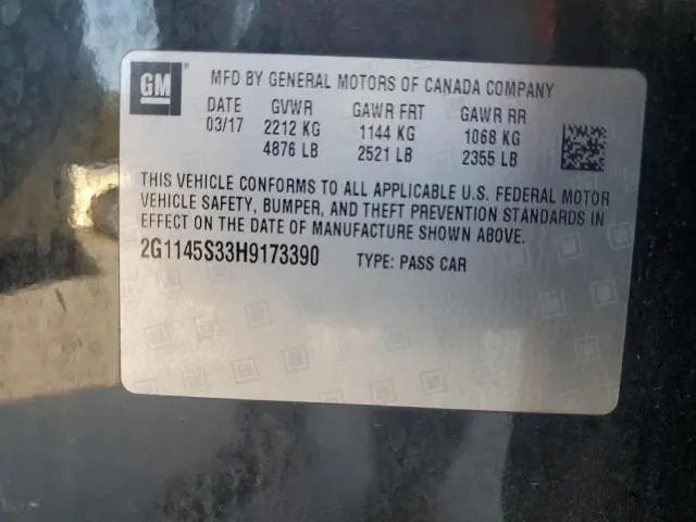 2017 CHEVROLET IMPALA PREMIER  