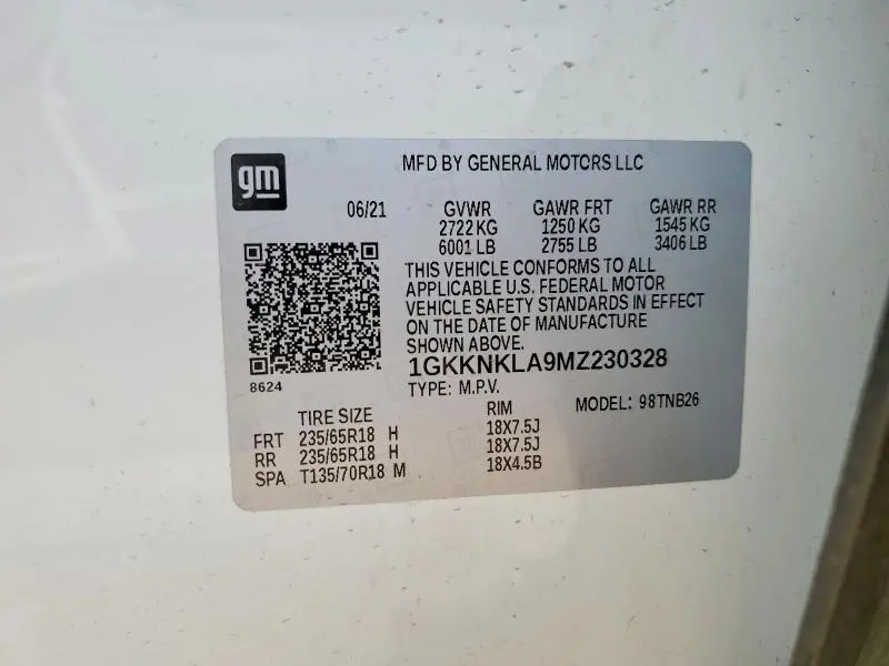 2021 GMC ACADIA SLE  
