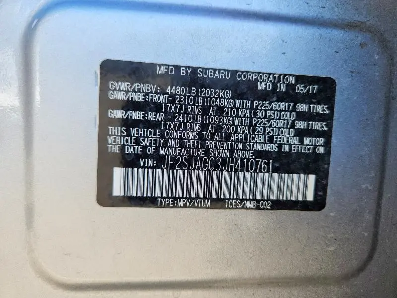 2018 SUBARU FORESTER 2.5I PREMIUM  