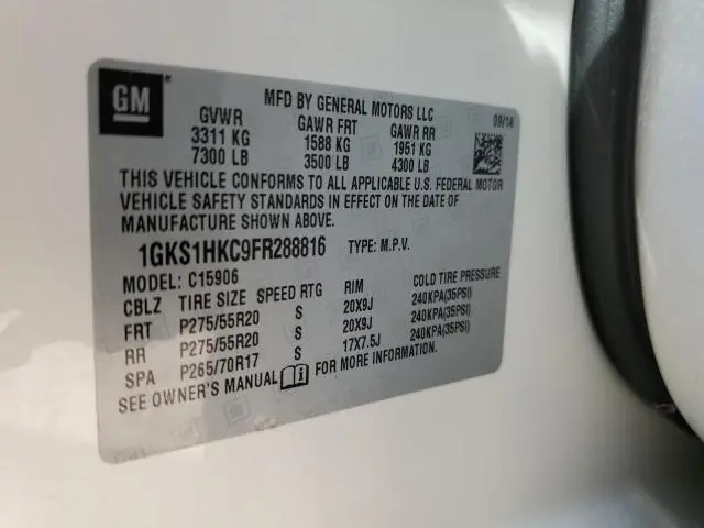 2015 GMC YUKON XL C1500 SLT  