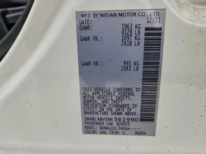 2024 NISSAN ALTIMA S  