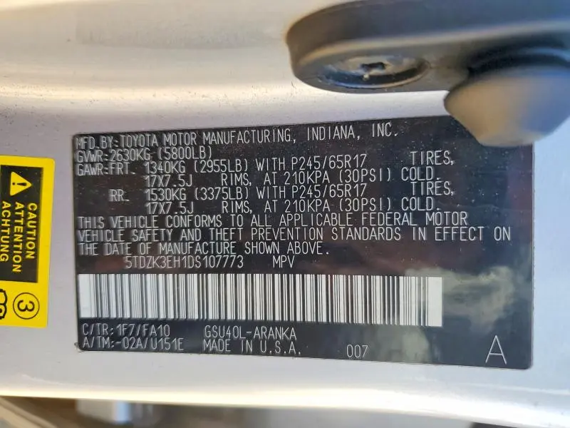 2013 TOYOTA HIGHLANDER BASE  