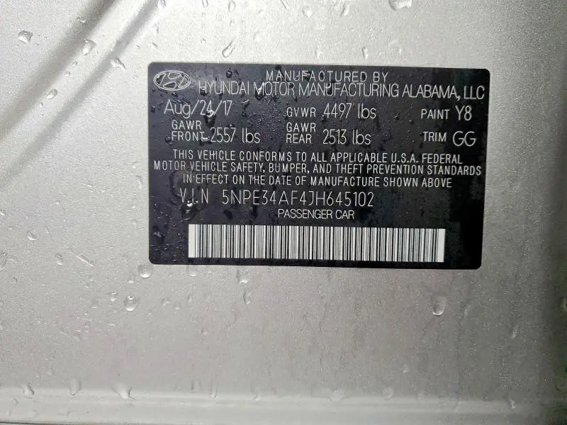 2018 HYUNDAI SONATA SPORT  