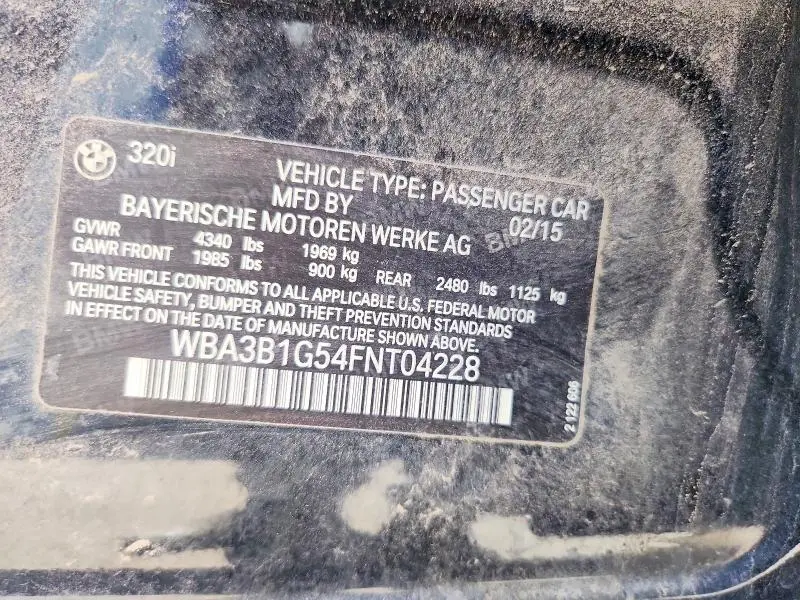 2015 BMW 320 I  