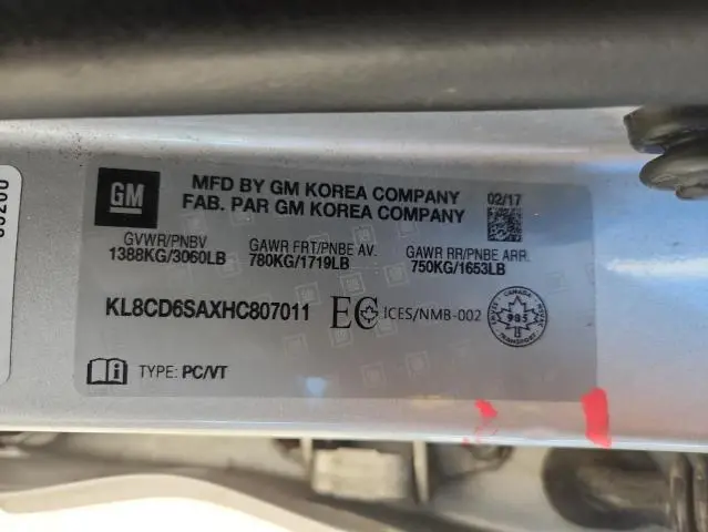 2017 CHEVROLET SPARK 1LT  