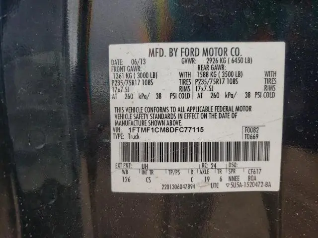 2013 FORD F150   