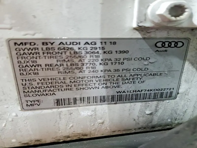 2019 AUDI Q7 PREMIUM PLUS  