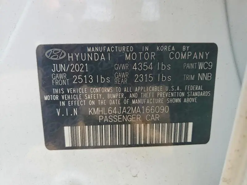 2021 HYUNDAI SONATA SEL  