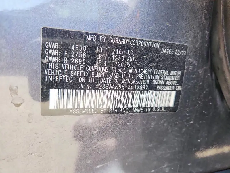 2023 SUBARU LEGACY LIMITED  