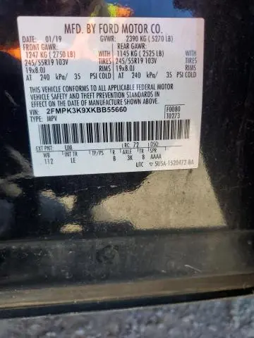 2019 FORD EDGE TITANIUM  