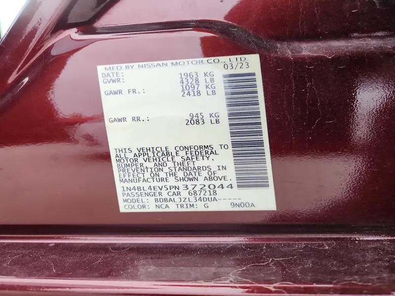 2023 NISSAN ALTIMA SL  