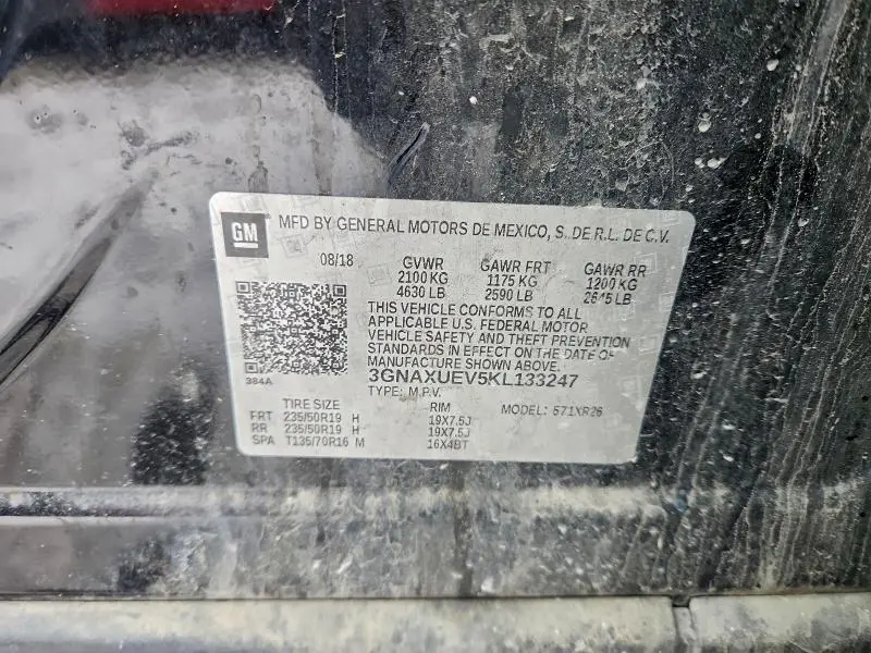 2019 CHEVROLET EQUINOX LT  