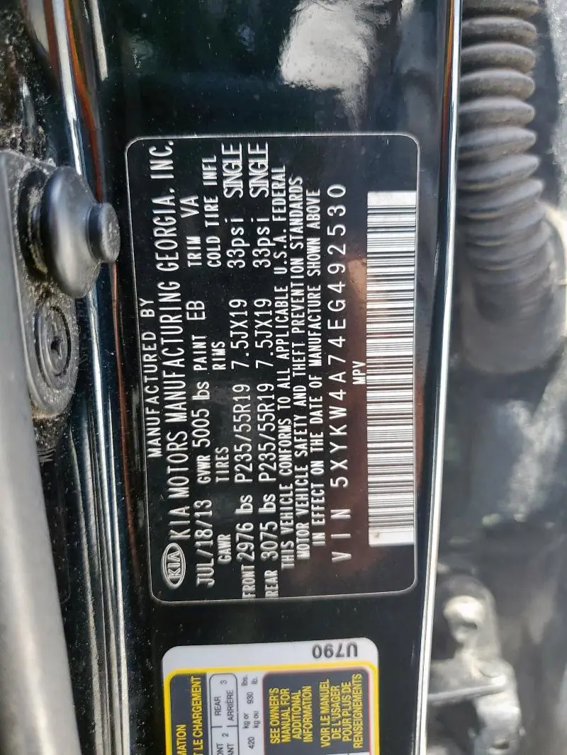 2014 KIA SORENTO SX  