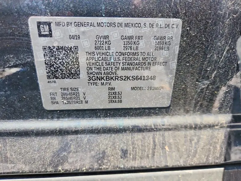 2019 CHEVROLET BLAZER PREMIER  