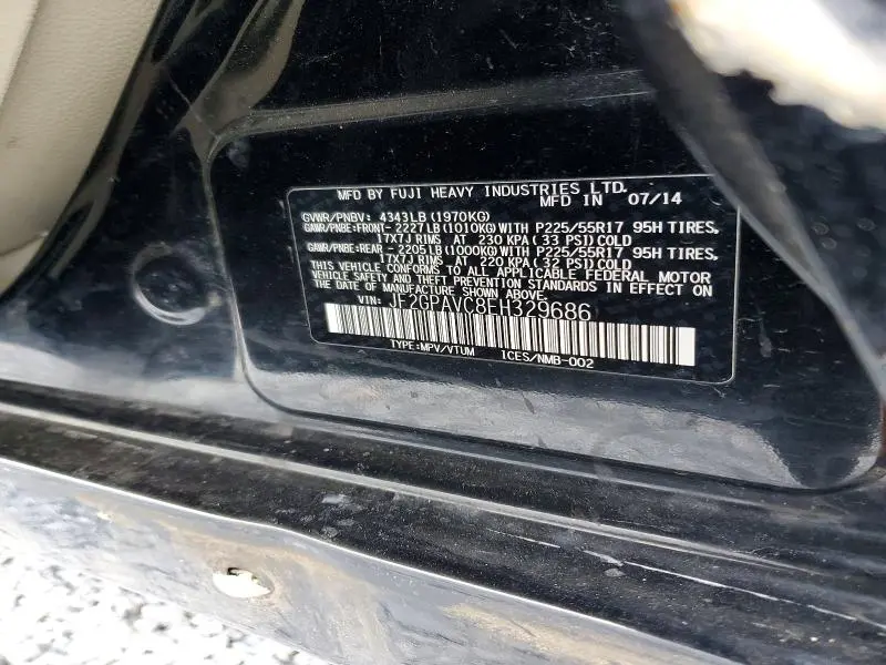 2014 SUBARU XV CROSSTREK 2.0 PREMIUM  