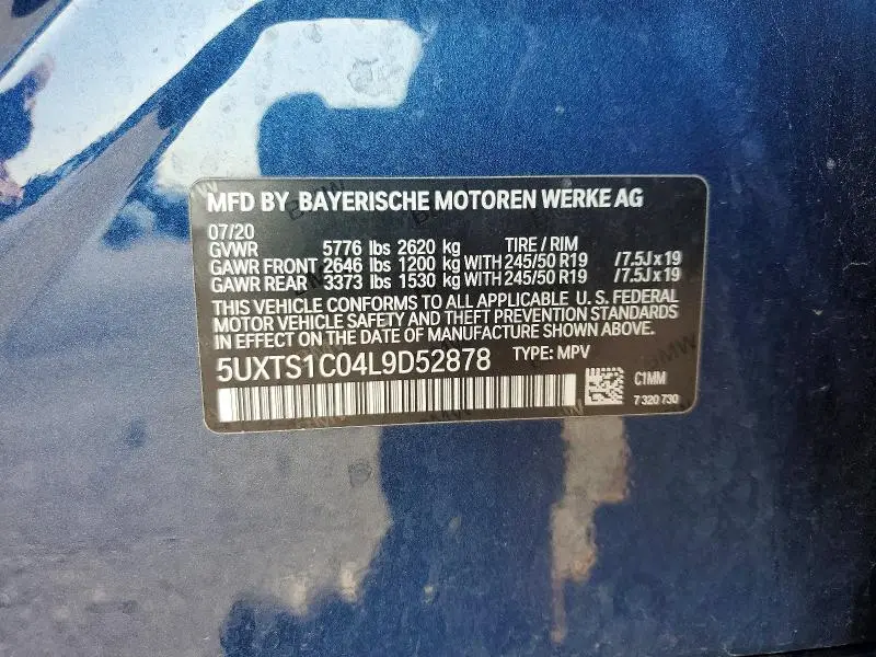 2020 BMW X3 XDRIVE30E  