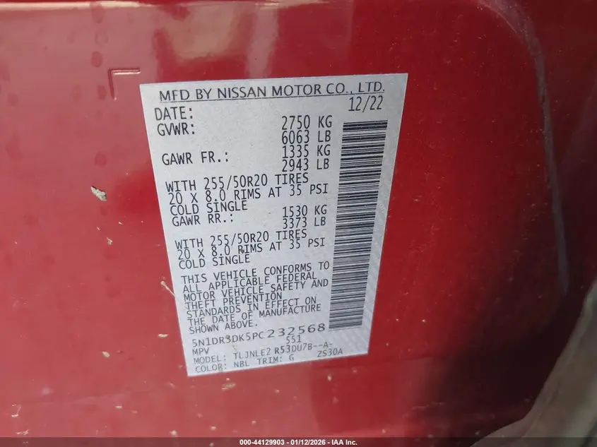 2023 NISSAN PATHFINDER PLATINUM 4WD