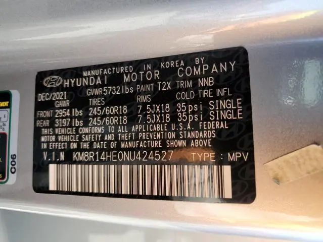 2022 HYUNDAI PALISADE SE  