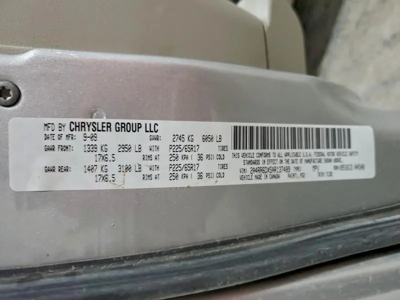 2010 CHRYSLER TOWN & COUNTRY LIMITED  