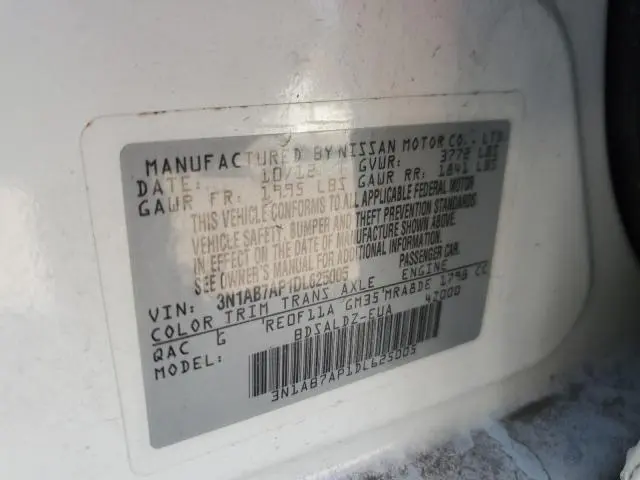 2013 NISSAN SENTRA S  