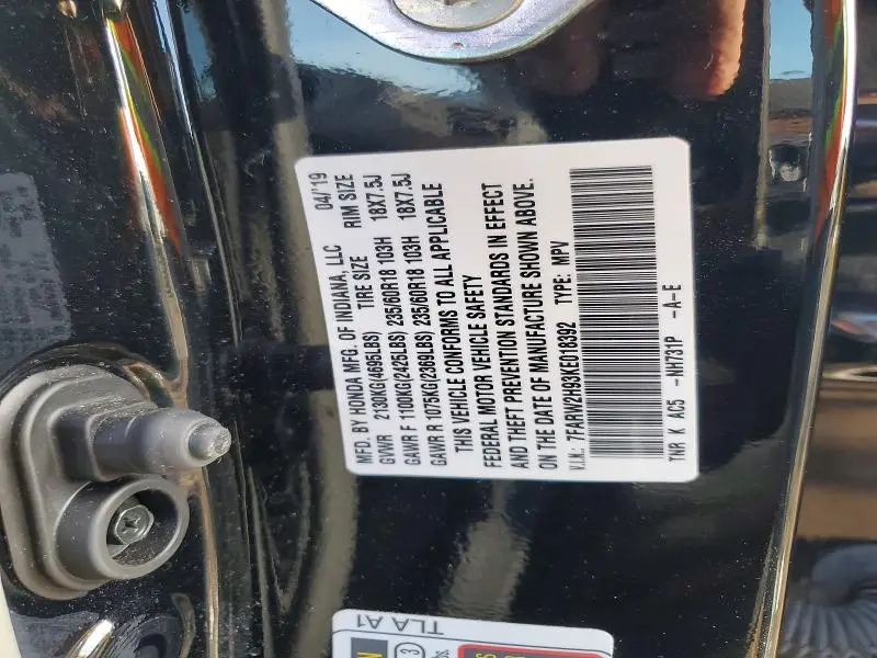 2019 HONDA CR-V TOURING  