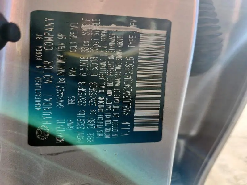 2012 HYUNDAI TUCSON LIMITED  