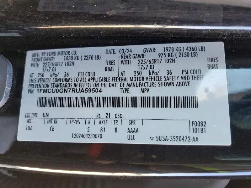 2024 FORD ESCAPE ACTIVE  