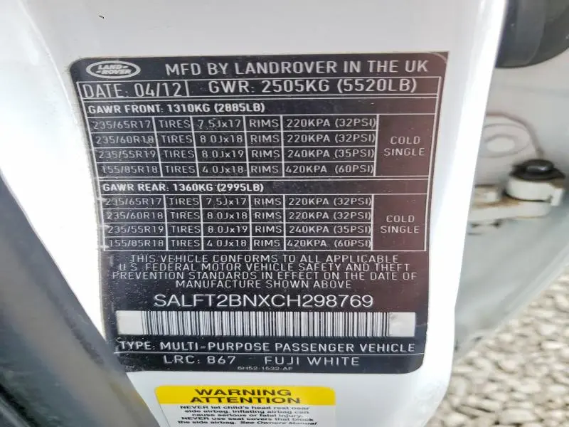 2012 LAND ROVER LR2 HSE TECHNOLOGY  