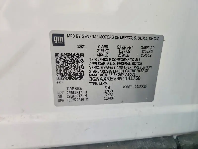 2022 CHEVROLET EQUINOX LT  