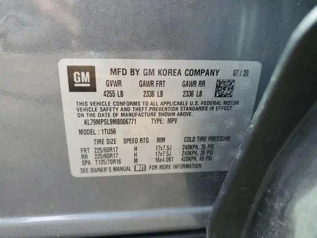 2021 CHEVROLET TRAILBLAZER LT  