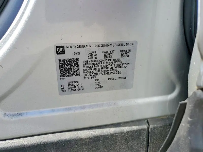 2022 CHEVROLET EQUINOX LT  