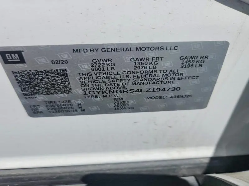 2020 CADILLAC XT5 SPORT  