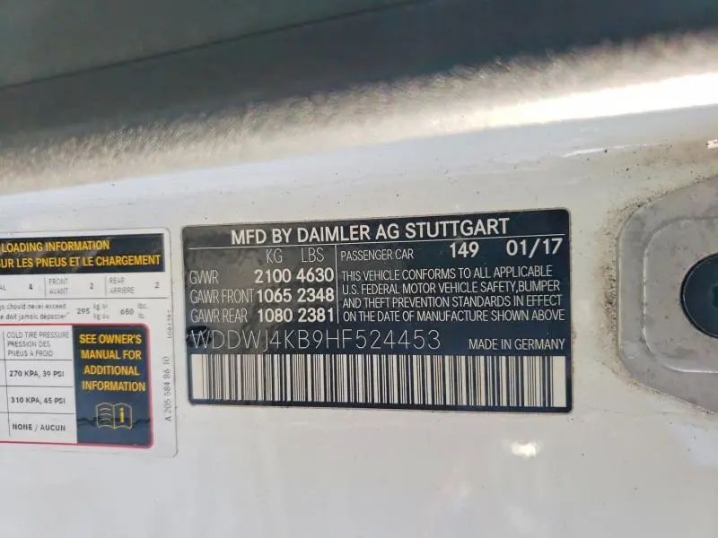 2017 MERCEDES-BENZ C 300 4MATIC  